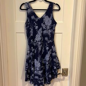NWT Charlie B Collection, Sundress, SS small, navy and White